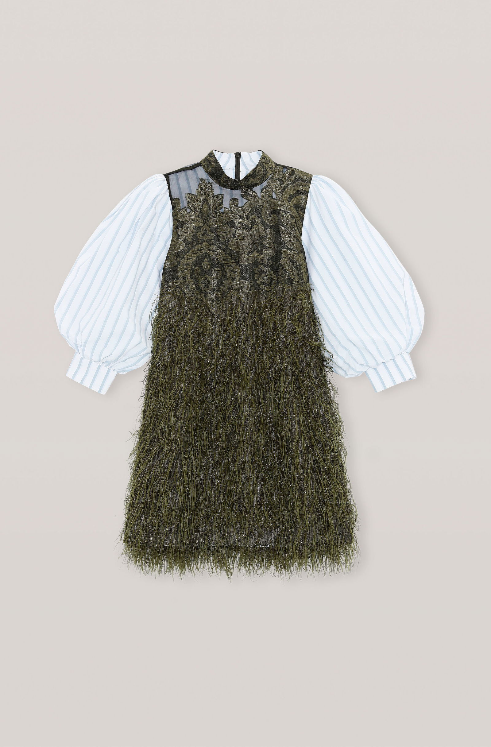 GANNI Feathery Cotton Mini Dress | endource
