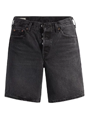 LEVI'S 501 Mid Thigh Denim Shorts in Lunar Black