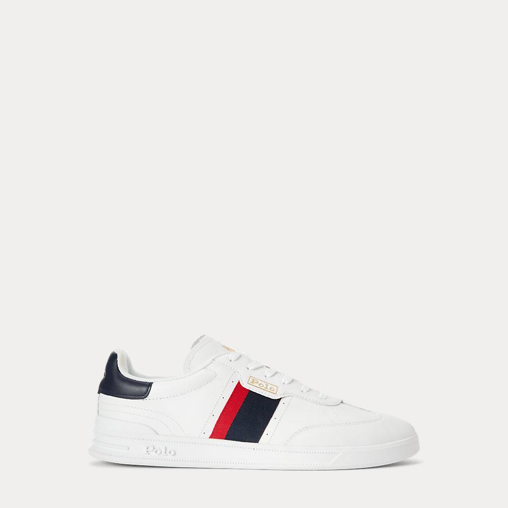 POLO RALPH LAUREN Heritage Aera Leather Trainer in White | Endource