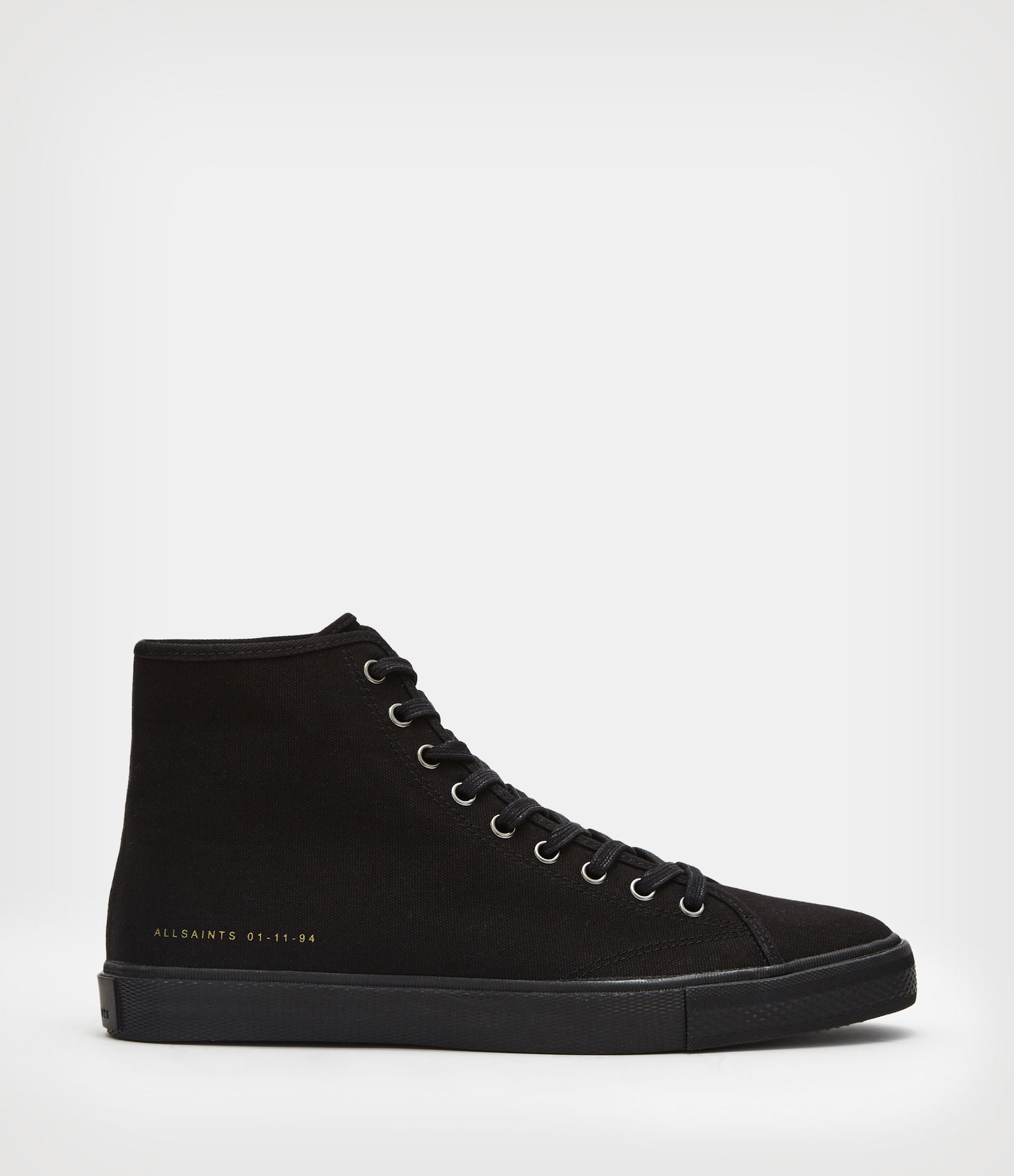 AllSaints Men\'s Grey Bryce Canvas High‎ Top Trainer Sneakers EU 43/ US 10 ALLSAINTS Bryce High Top Trainers | endource main image 2