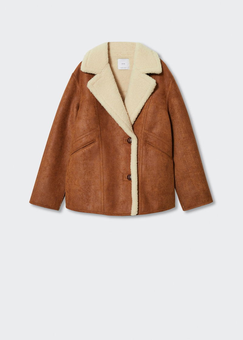 oversized double face coat mango
