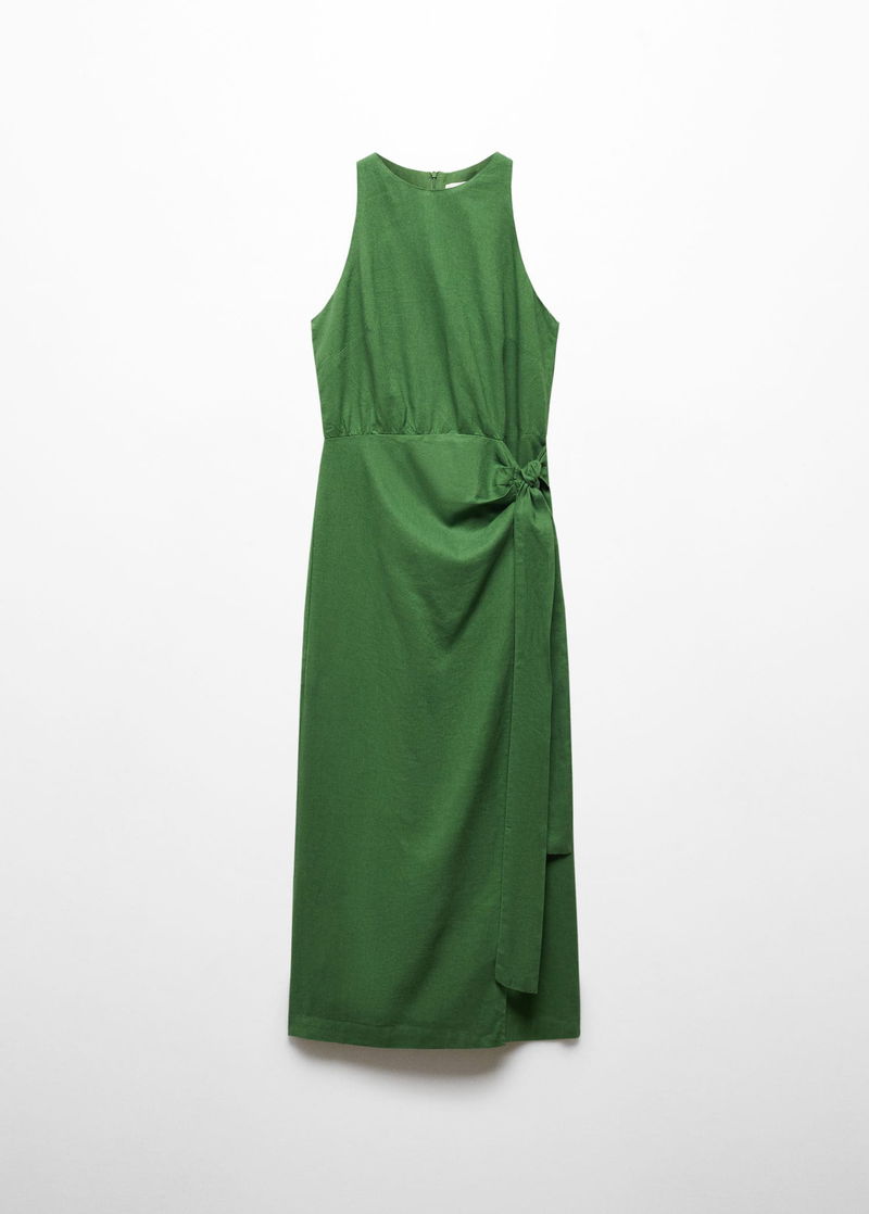 MANGO Bow Linen-Blend Dress | endource MANGO Bow Linen-Blend Dress | endource