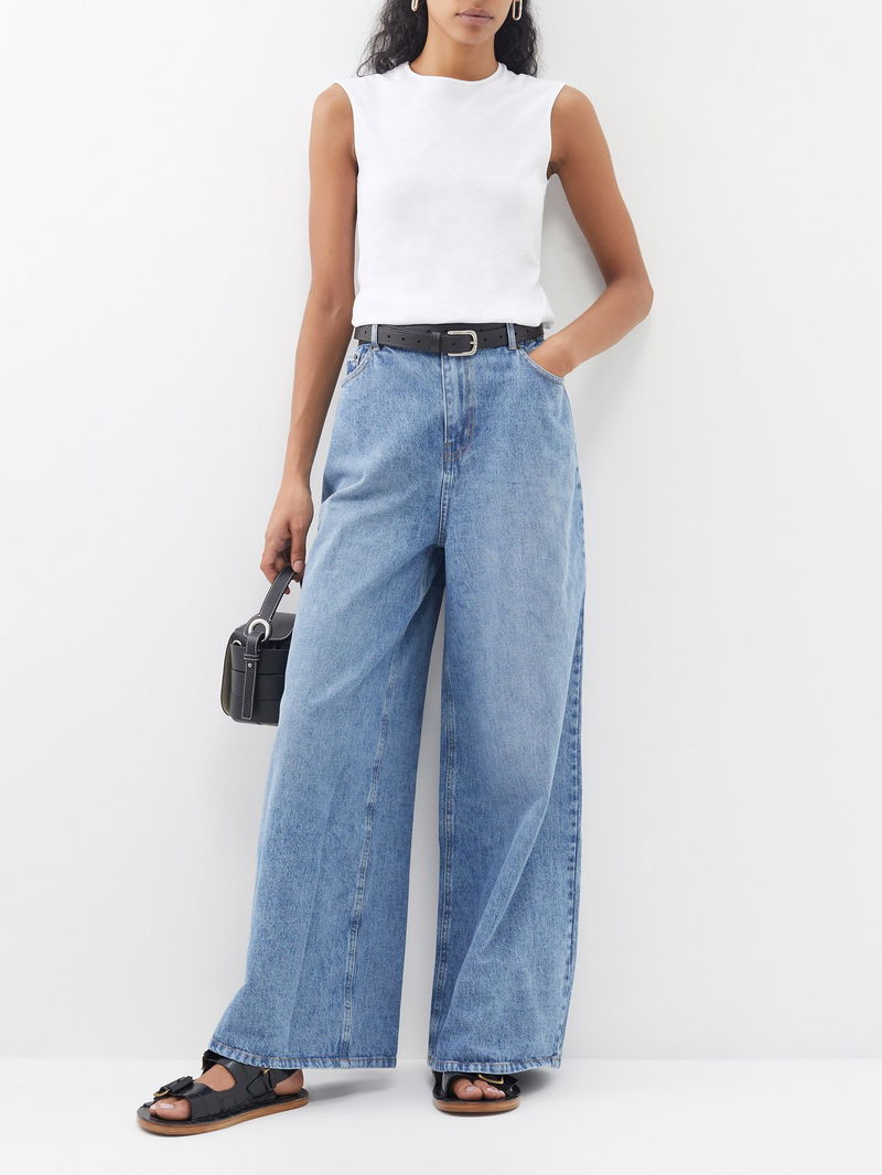 THE FRANKIE SHOP Sasha high-rise wide-leg jeans