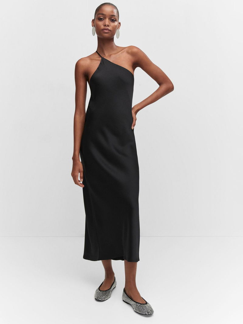 knee length dresses for ladies Rosalind Satin Dress L main image 1