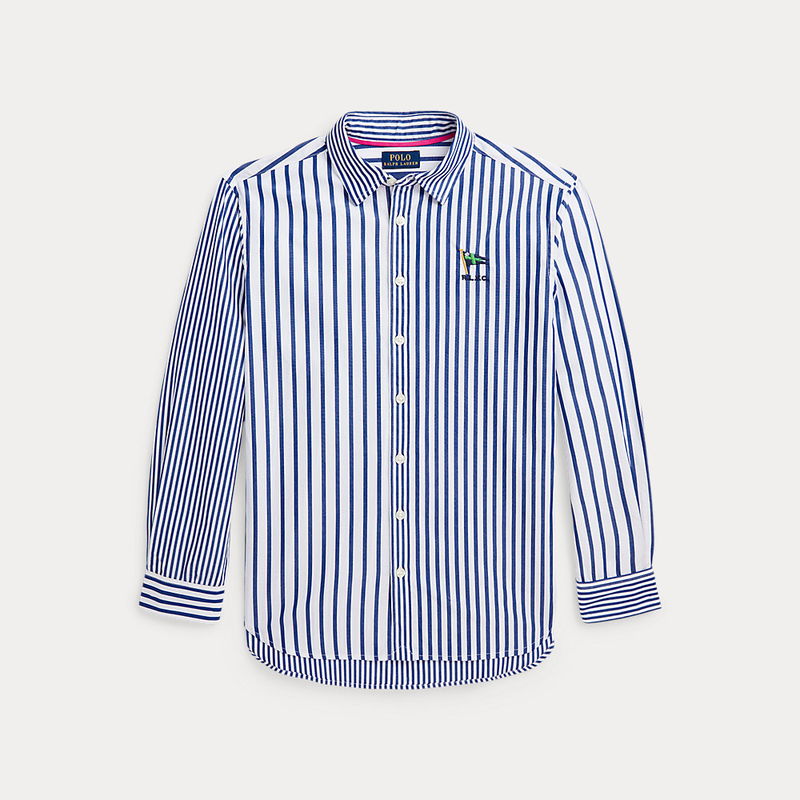 RALPH LAUREN Striped Cotton Poplin Fun Shirt endource