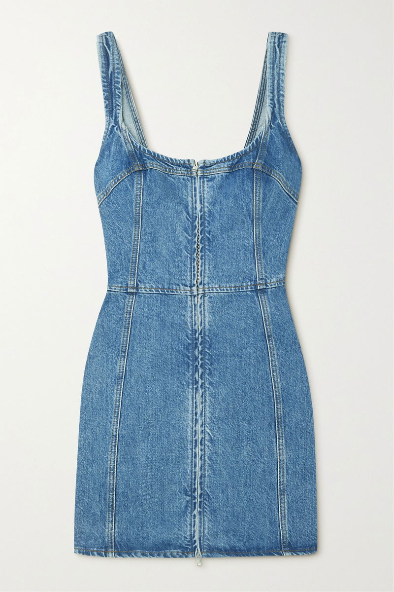 Unforgettable Denim Mini Dress - Blue - H&O