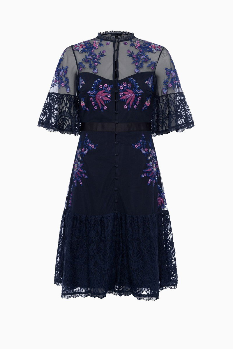 FRENCH CONNECTION Bina Embroidered Mini Dress | endource