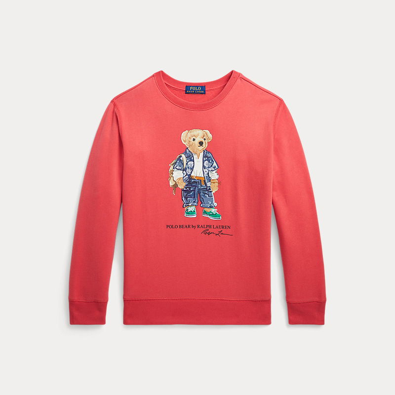 POLO RALPH LAUREN Polo Bear Fleece Sweatshirt, White, 41% OFF