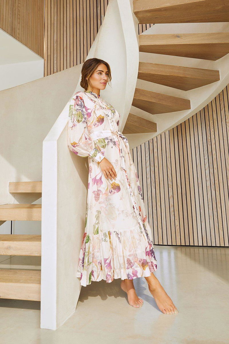 ladies dresses karen millen Karen Millen Long Sleeve Dress Ladies Dresses Karen Millen Floral Pleated  Dress Delicate