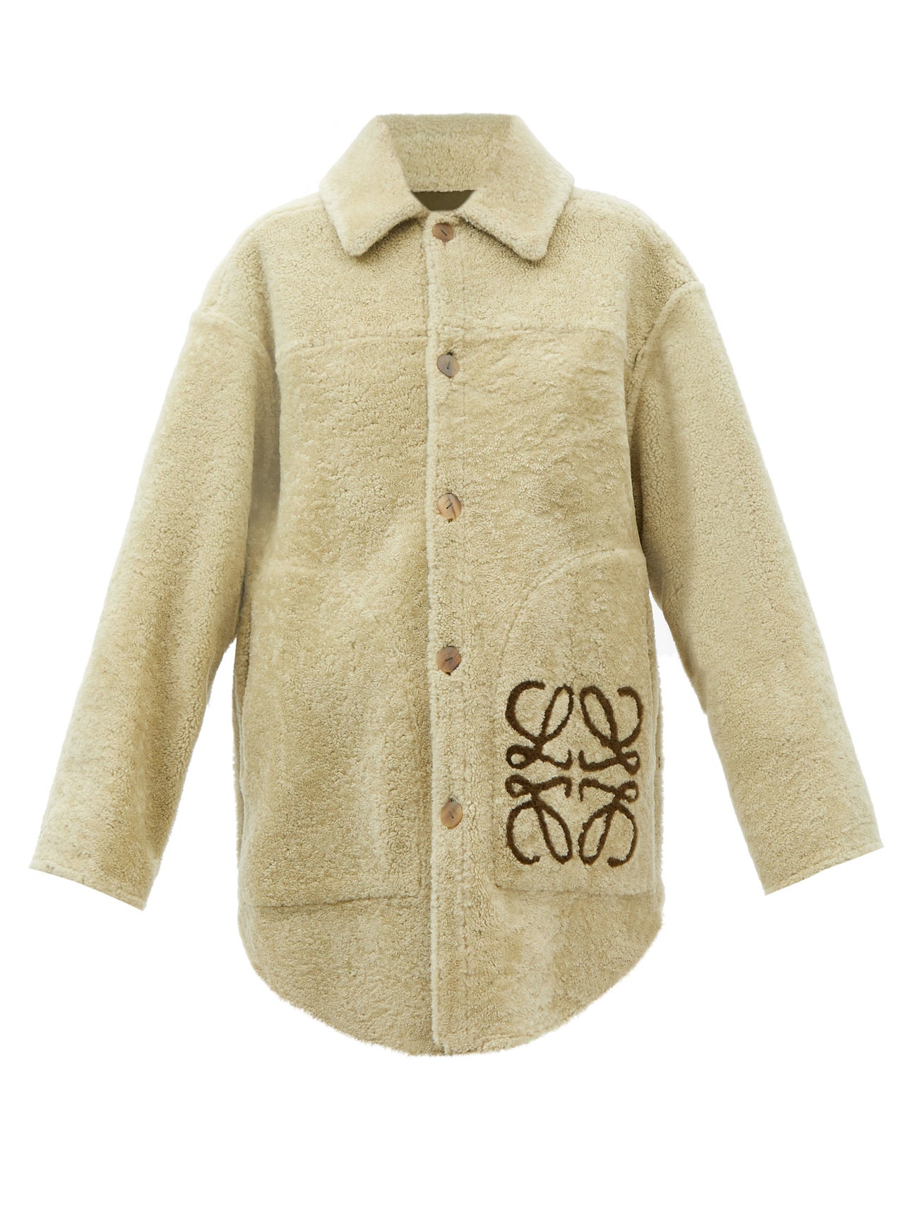 LOEWE Reversible Anagram-Jacquard Shearling Jacket | endource