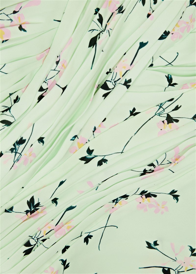 Green Floral Print Iris Midi Dress – self-portrait-US