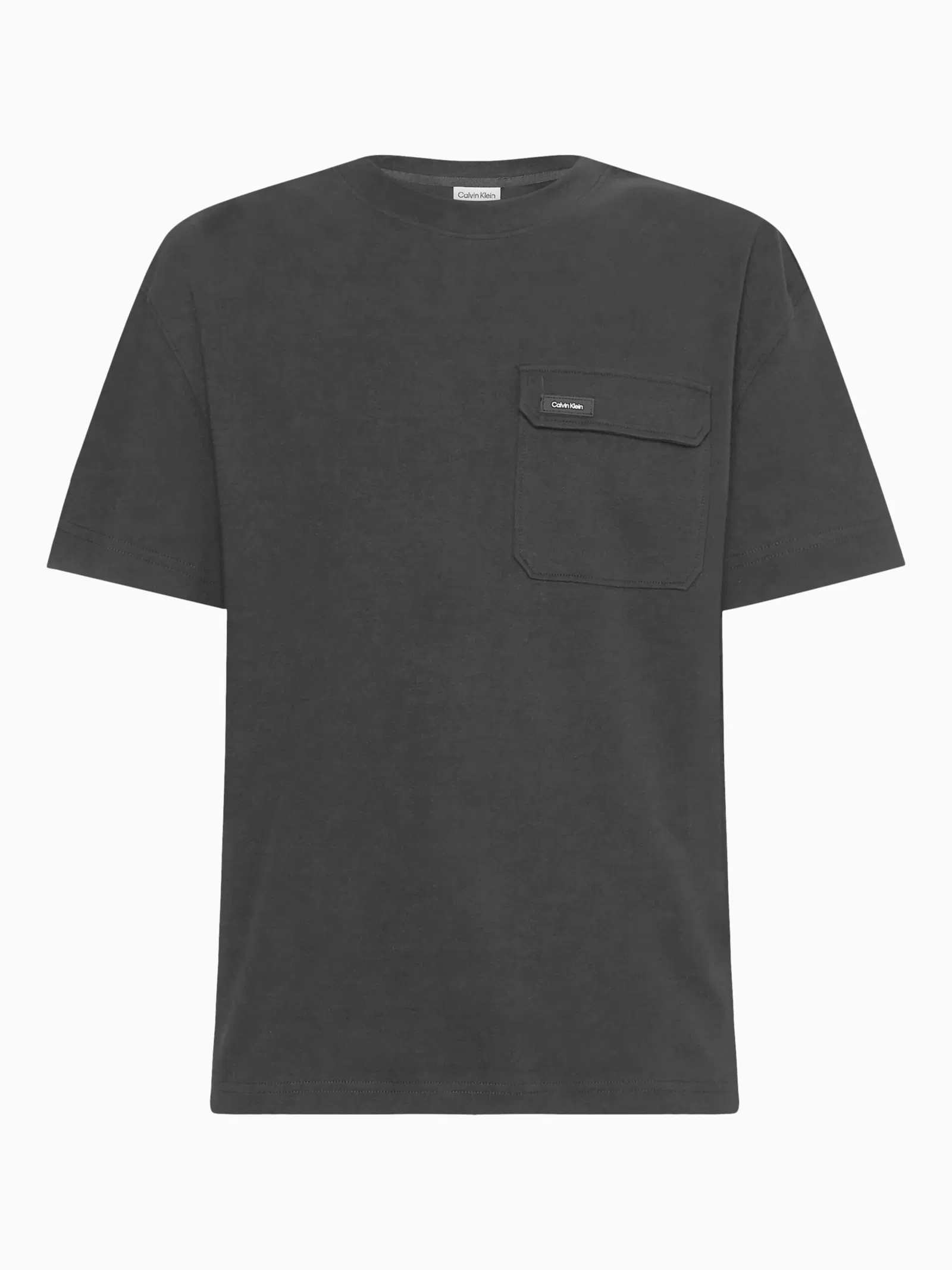 CALVIN KLEIN Workwear Cotton Patch Pocket T-Shirt in CK Black-CK