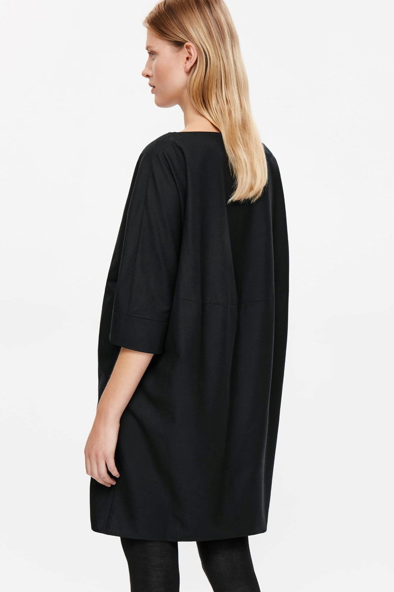 COS OVERSIZED WOOL DRESS black