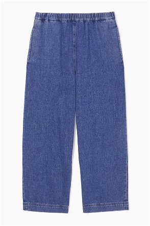 WHISTLES Anna Elasticated Waist Trouser in Navy