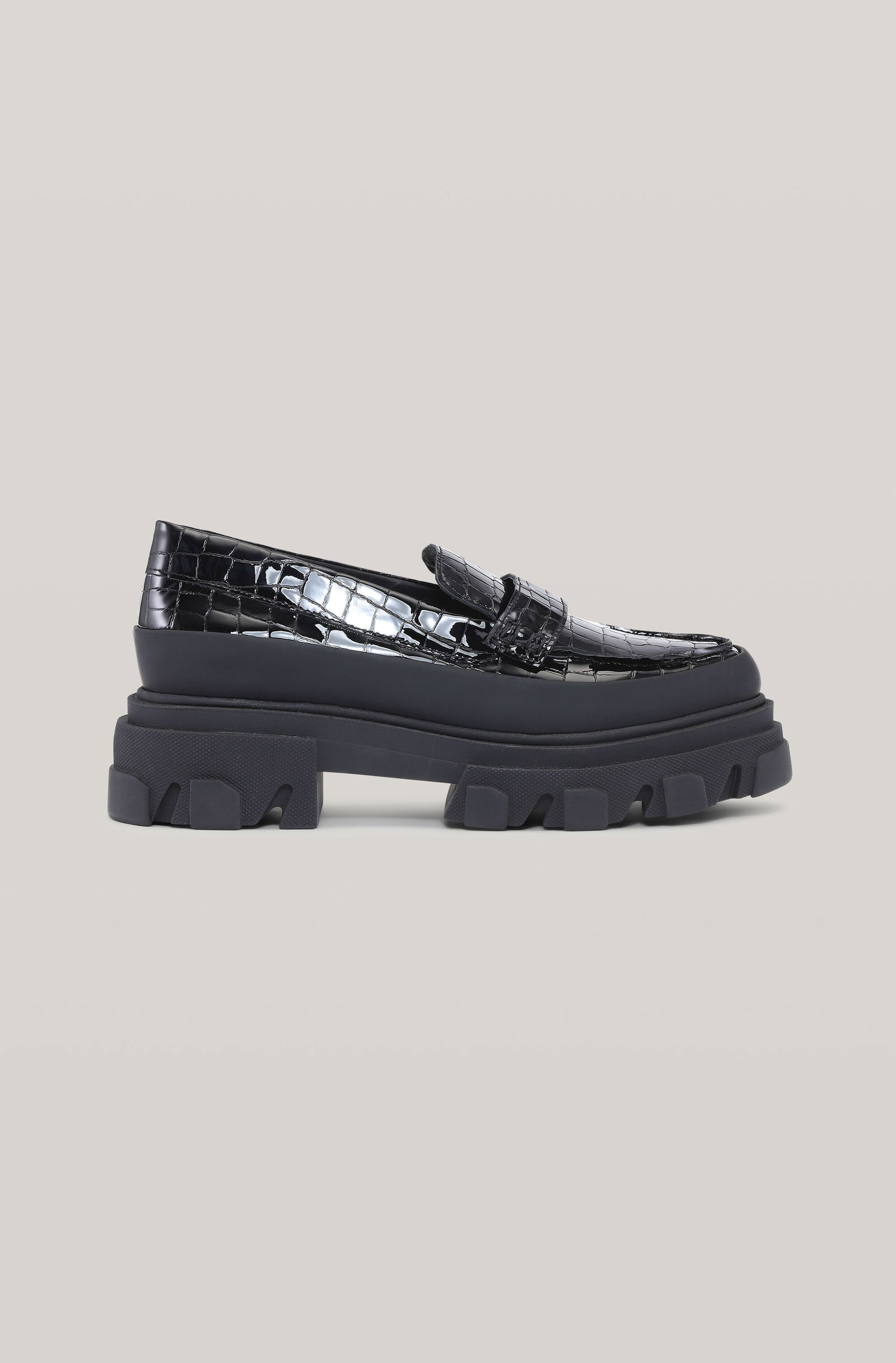 ganni belly croc