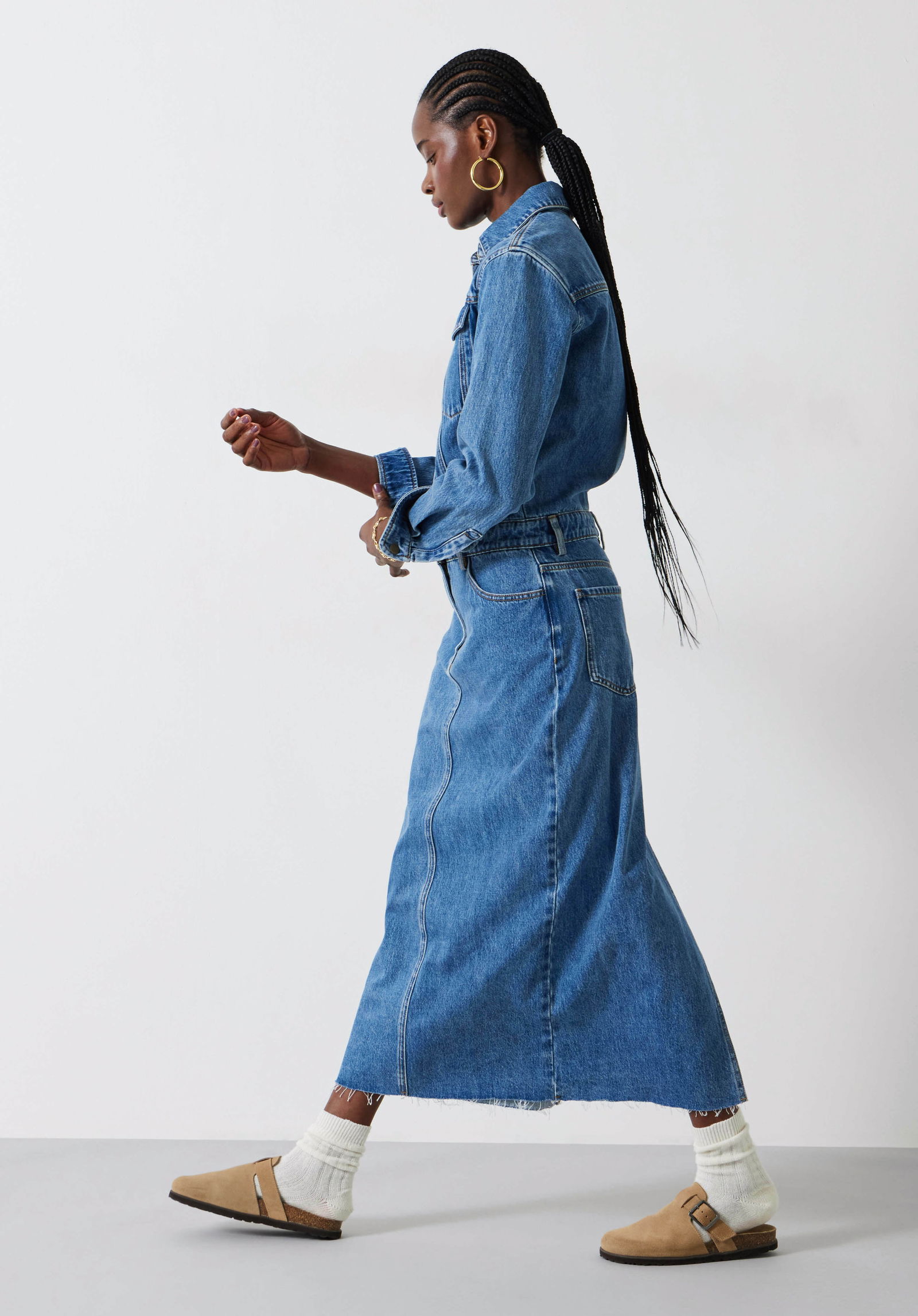 white christmas dresses Tate Denim Dress – Louis Muse main image 0