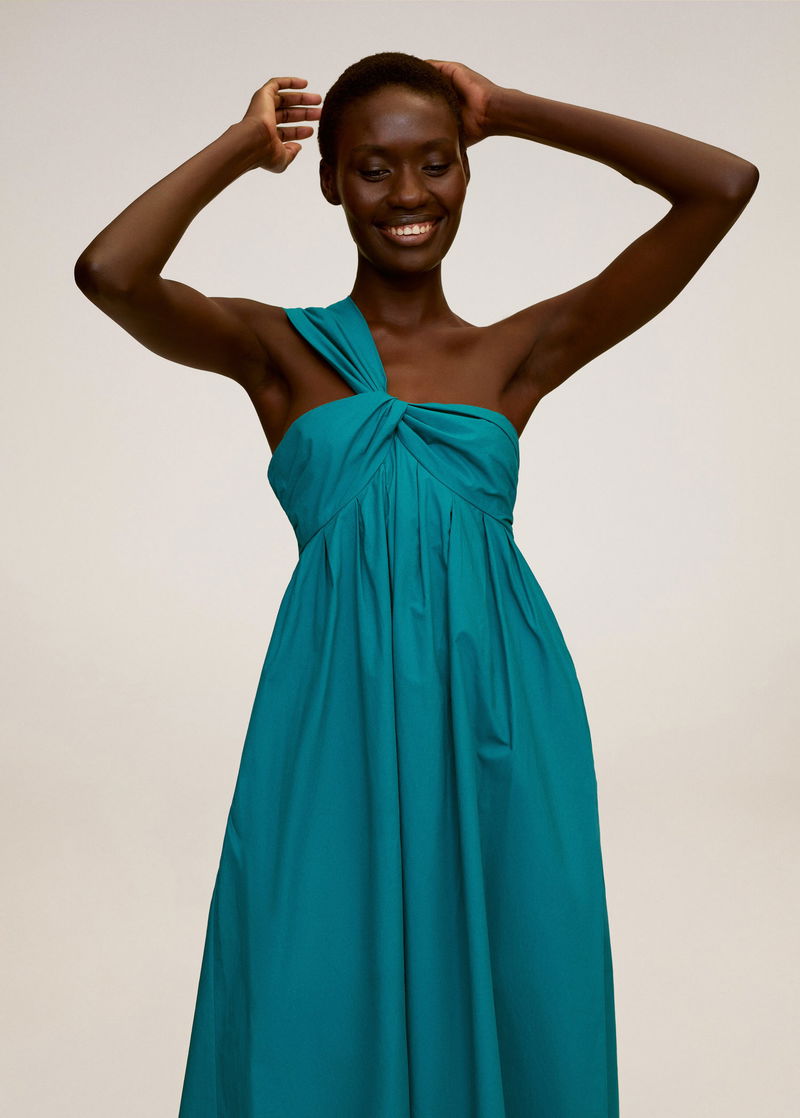 MANGO Asymmetric Poplin Dress | endource