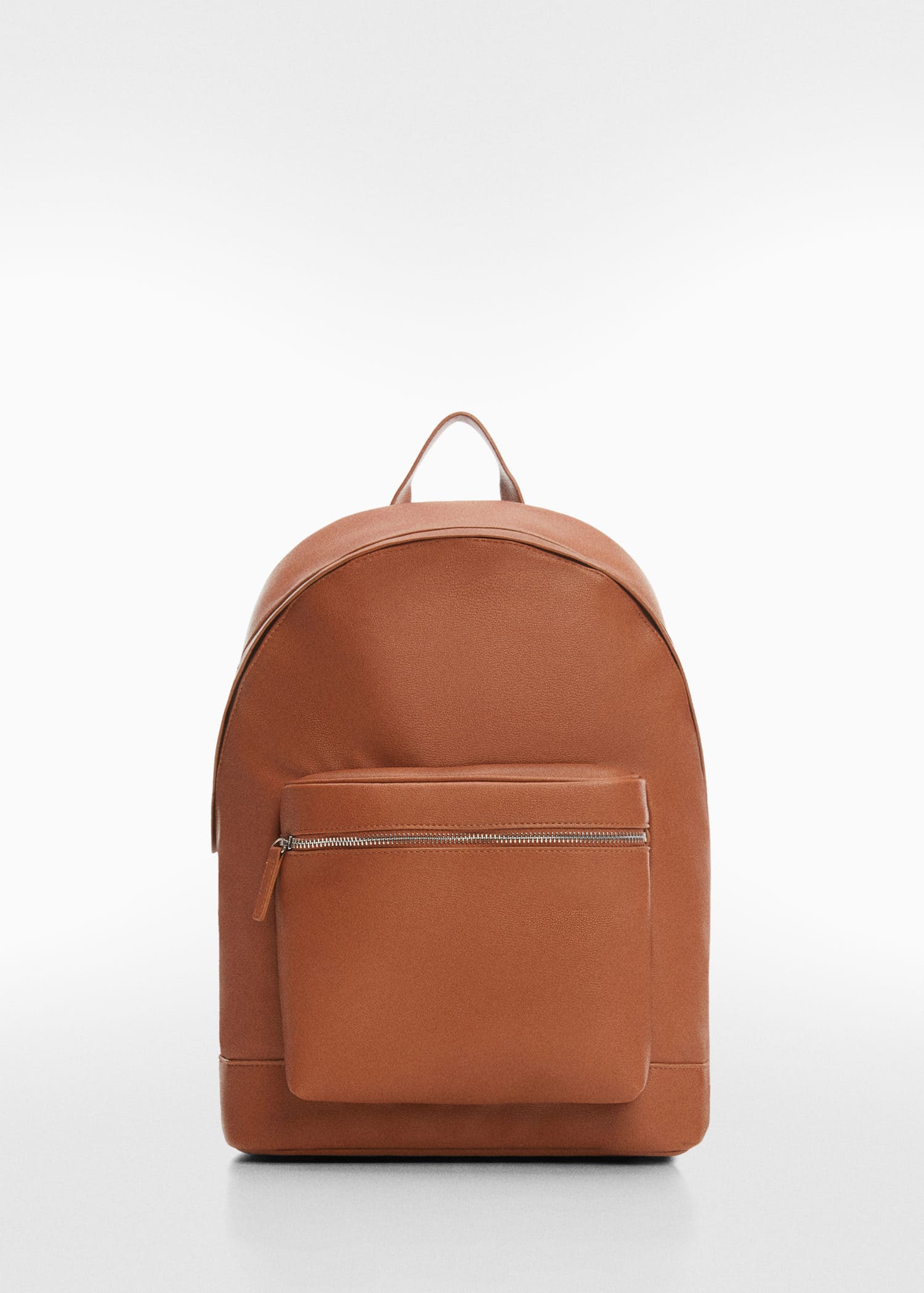 MANGO Leather Effect Backpack in Leather Endource