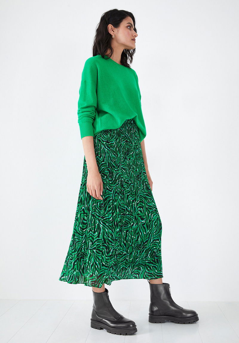 HUSH Mavis Pleat Midi Skirt endource