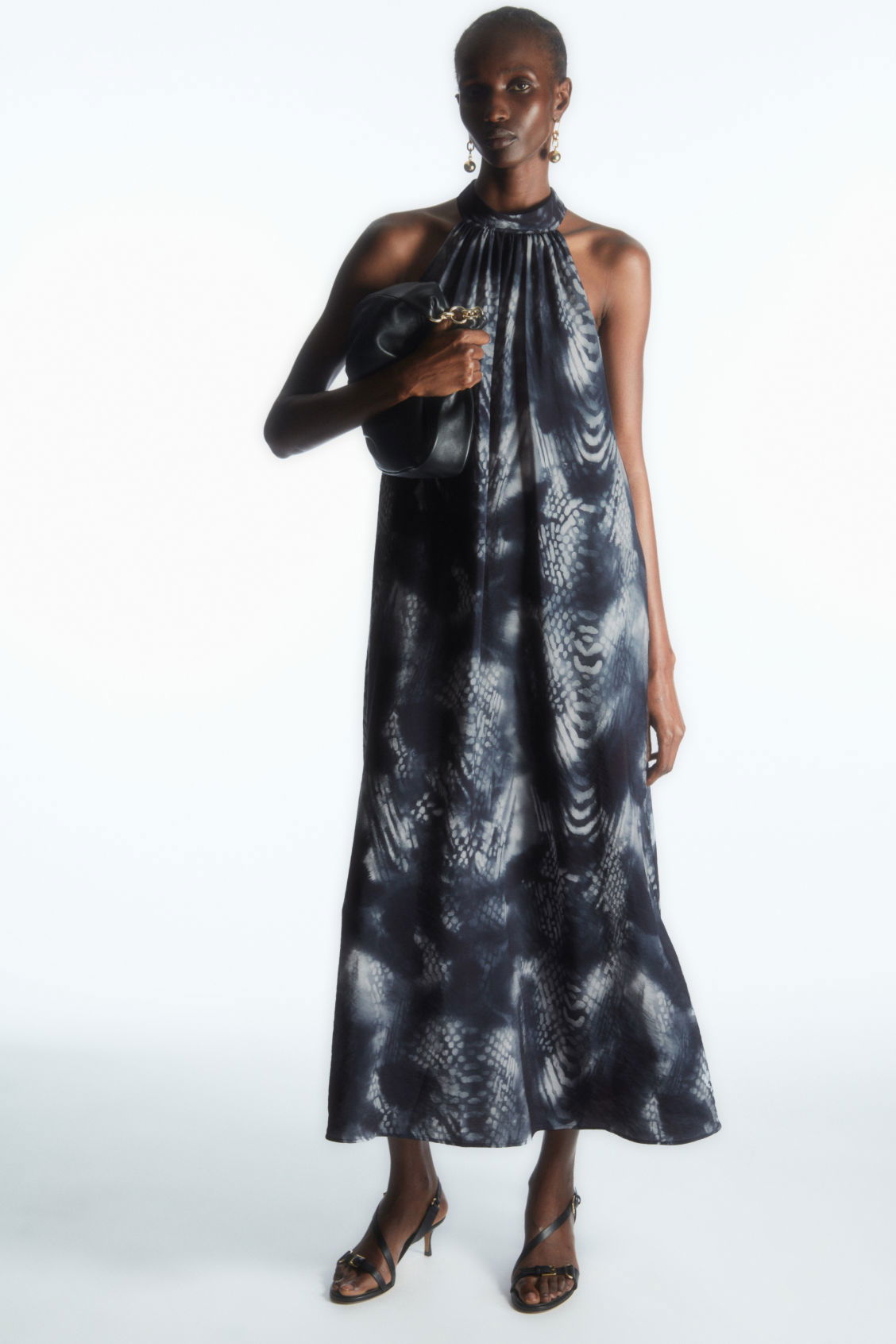 cos halter neck maxi dress Halterneck Stock uniform