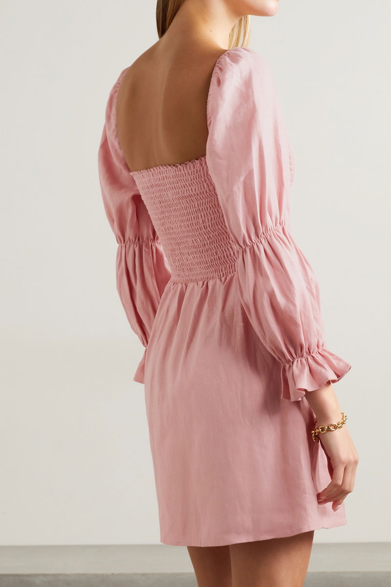 reformation zoya linen dress Reformation Zoya Linen Dress - Carnation