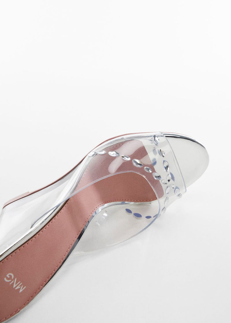 Mango - Transparent Vinyl Wedge Shoes White - 6½ - Women