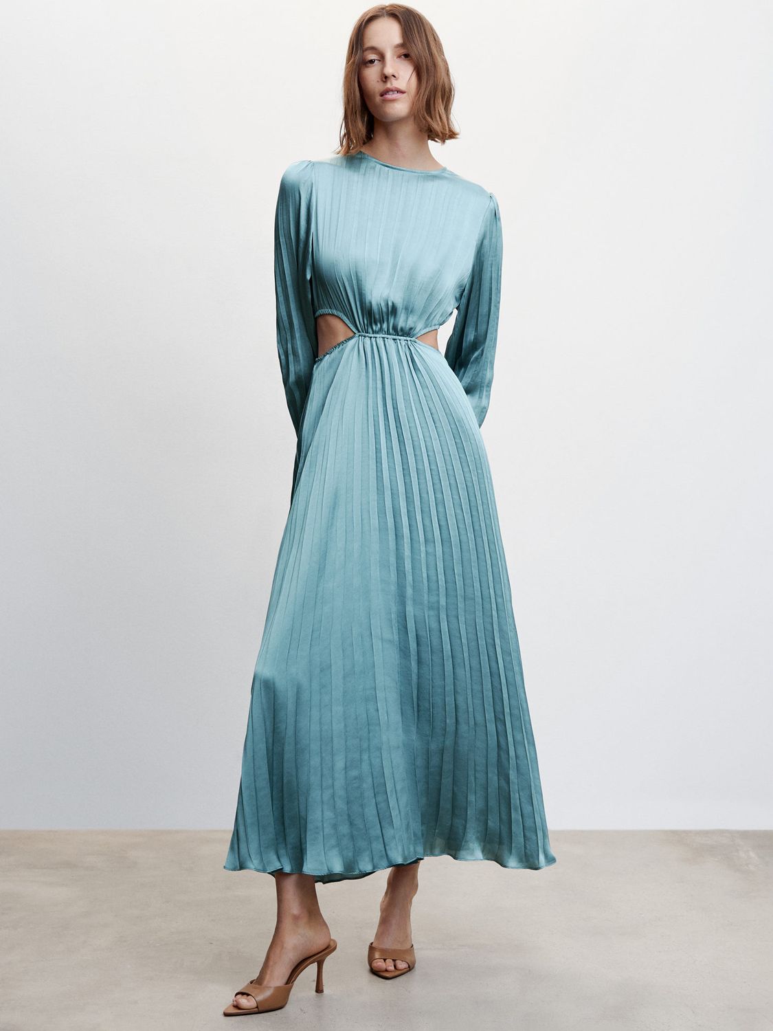 open lace back dress MANGO CALDERA-W 27041334-32 MANGO WOMEN DRESS FULL LENGTH