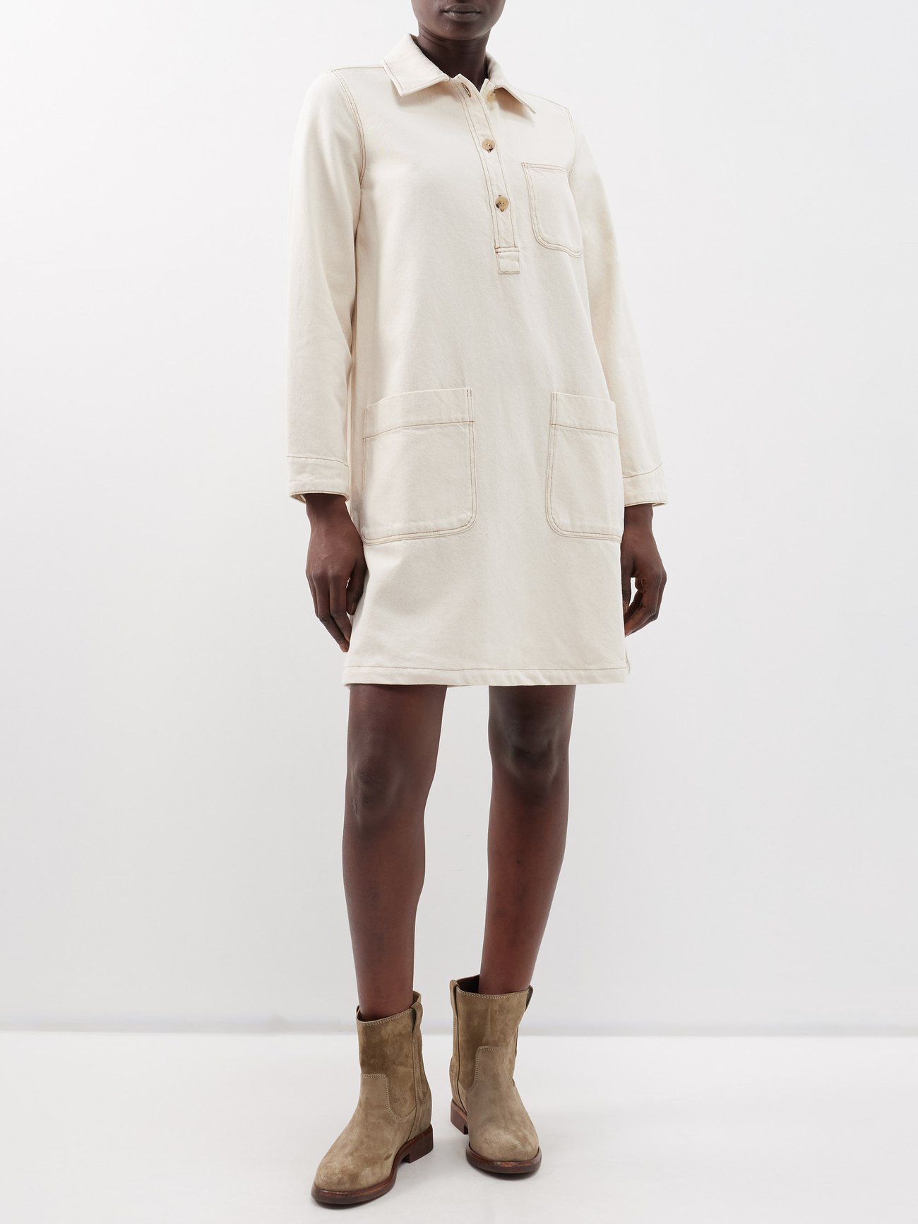 The Patch Pocket Dress in Au Natural Clean main image 0