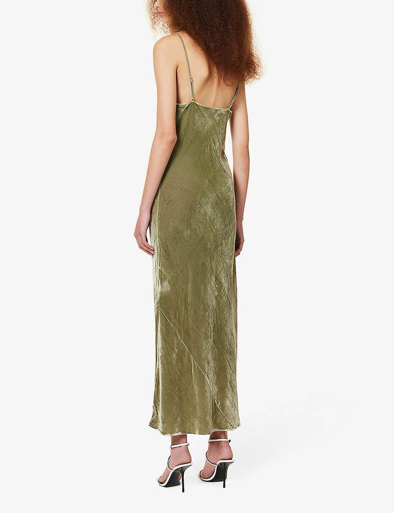 green velvet dress reformation Ruby Velvet Dress Rental by Reformation main image 1