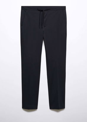 JOSEPH Eza Techno Wool Stretch Trousers in NAVY