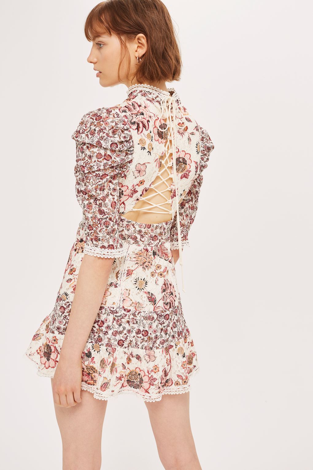 Topshop Floral Lace Strappy Dress | endource