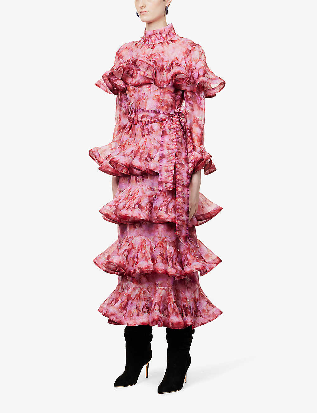 zimmermann kaleidoscope midi dress ZIMMERMANN Kaleidoscope gathered floral-print georgette midi dress $1,265 NEW