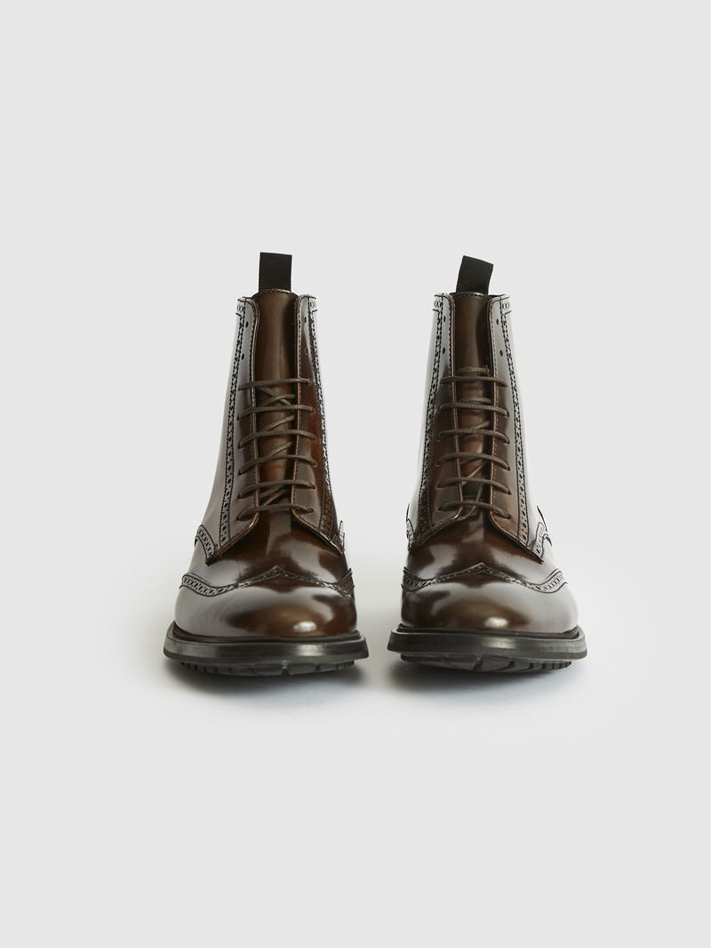 REISS Stepney Brogue Detail Boots | endource