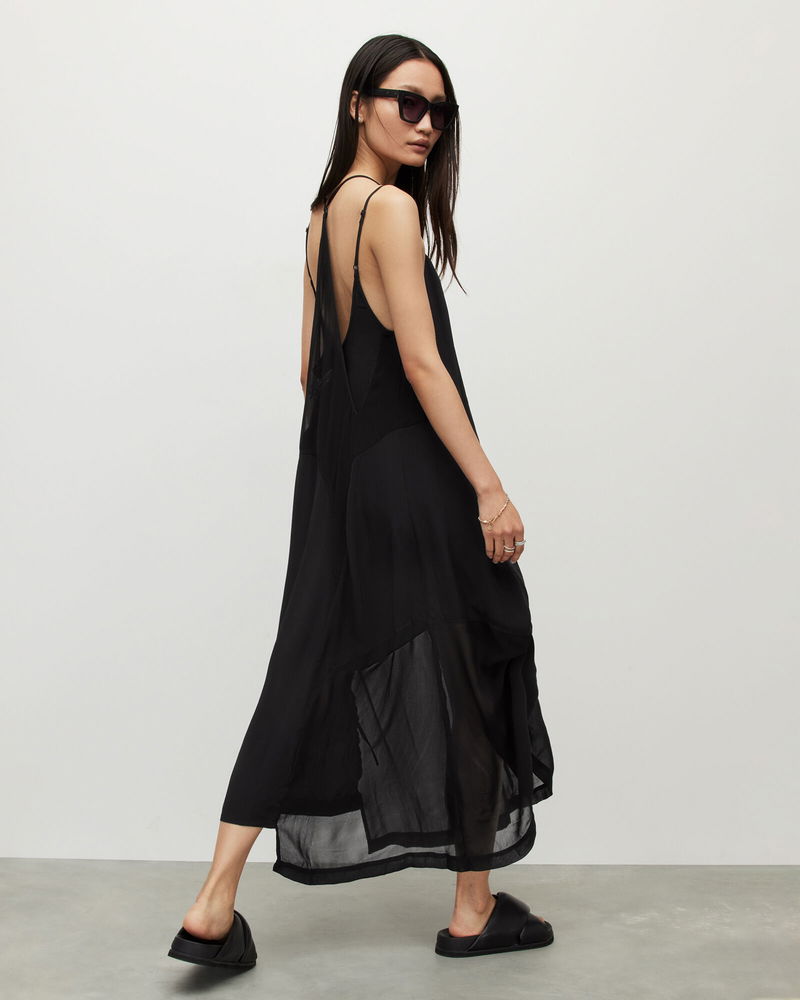 ALLSAINTS Areena Adjustable Maxi Dress in Black | Endource