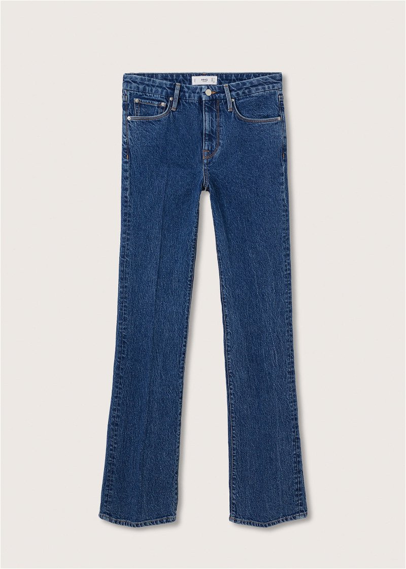 MANGO Skinny Flare Jeans in Dark Blue