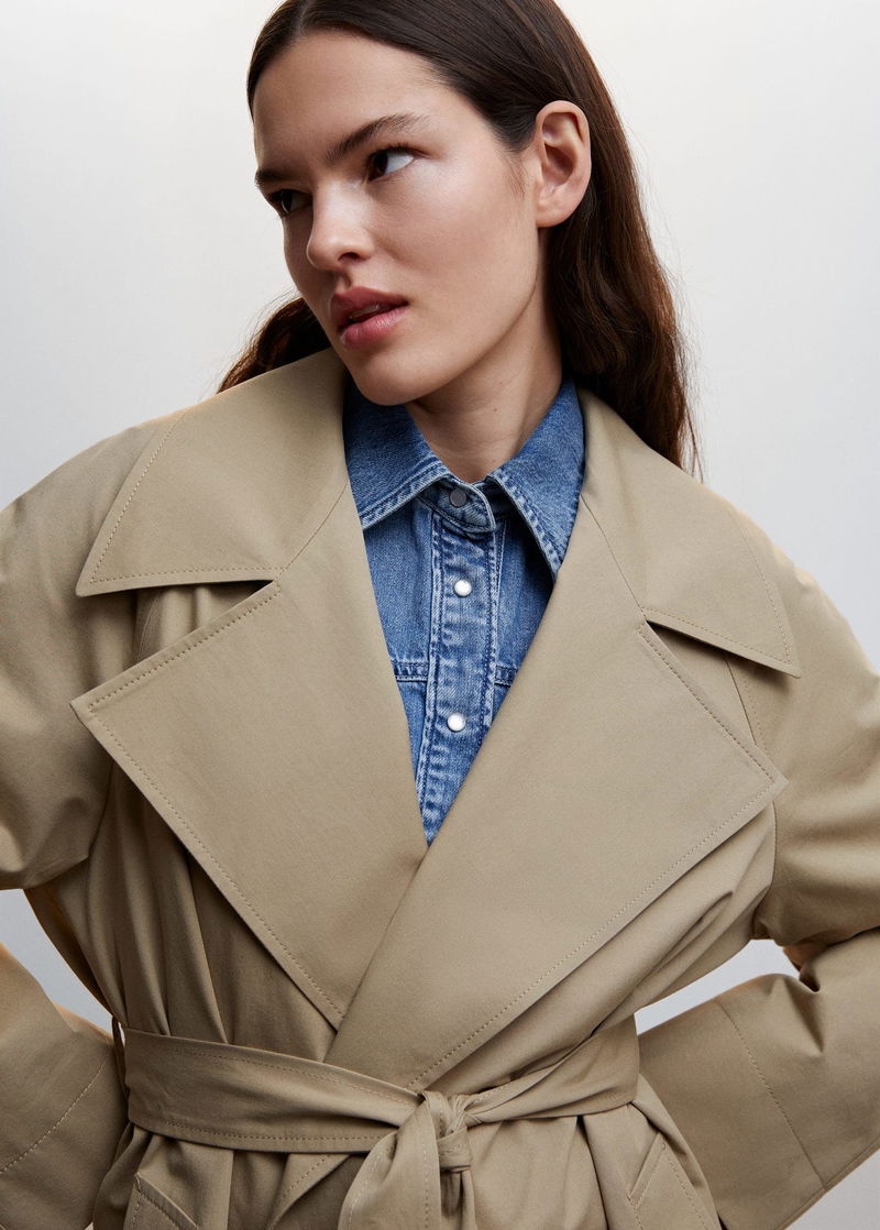 MANGO Oversize Water-Repellent Trench Coat | Endource