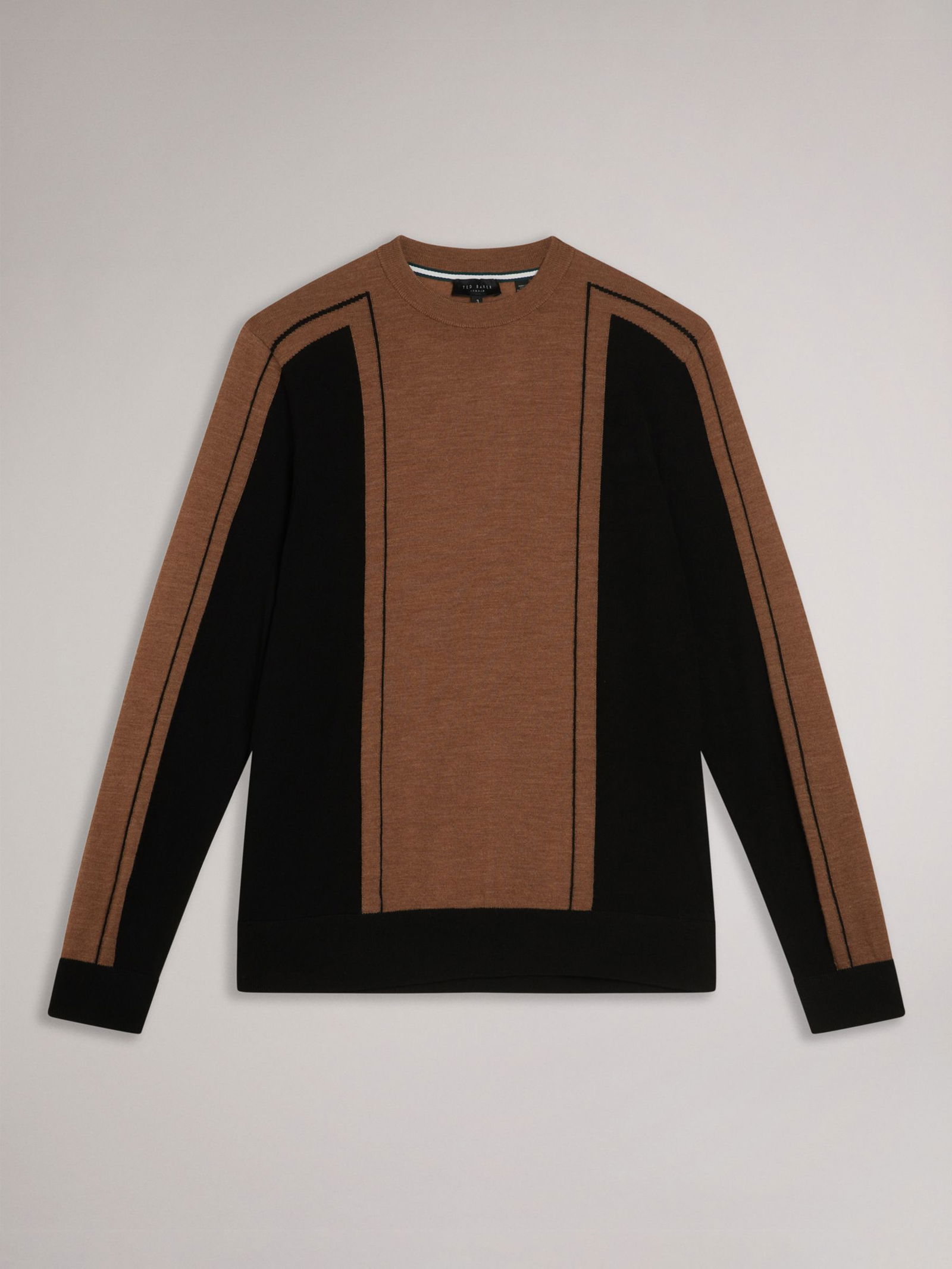 TED BAKER Long Sleeve Merino Striped Crew Neck Jumper endource