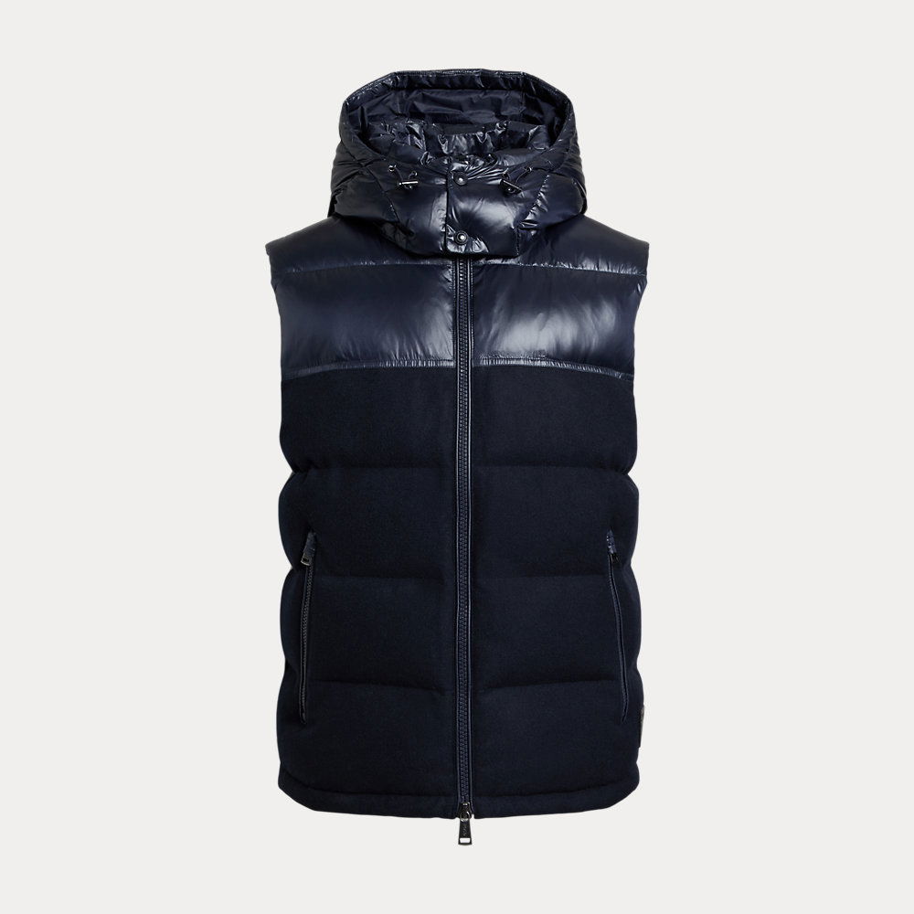 POLO RALPH LAUREN The Decker Hybrid Down Gilet in Blue | Endource