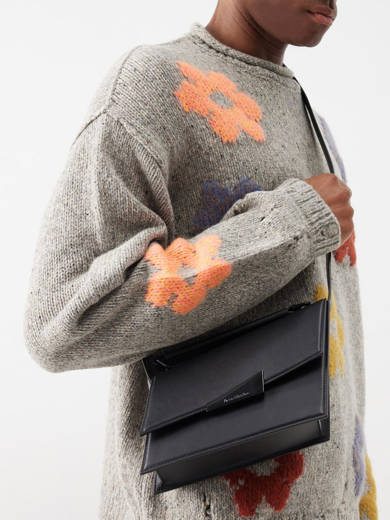 ACNE STUDIOS Distortion Mini Leather Cross-Body Bag | endource