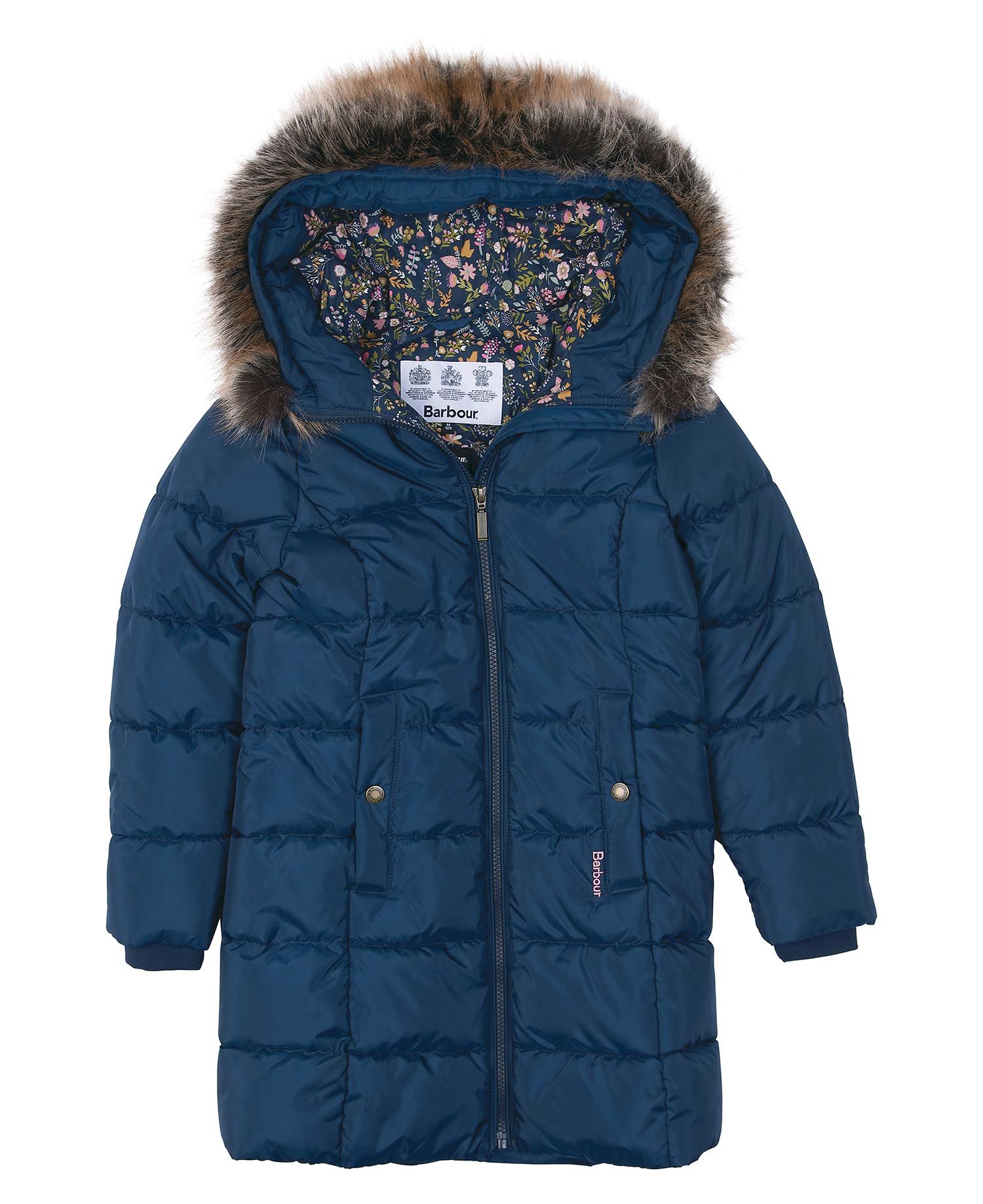 Barbour Rosoman Quilted Jacket in Navy/Navy Adventure Floral | Endource