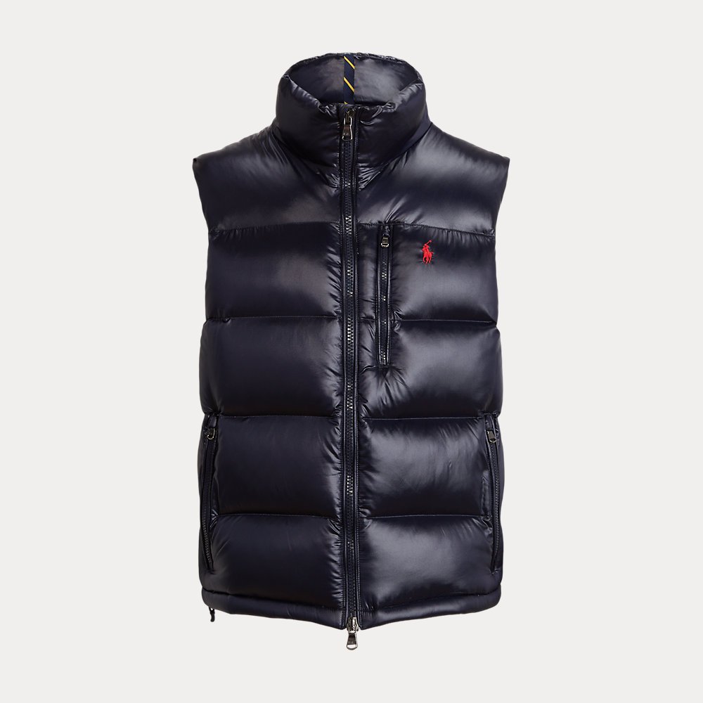 POLO RALPH LAUREN The Gorham Utility Glossed Down Gilet in Blue | Endource