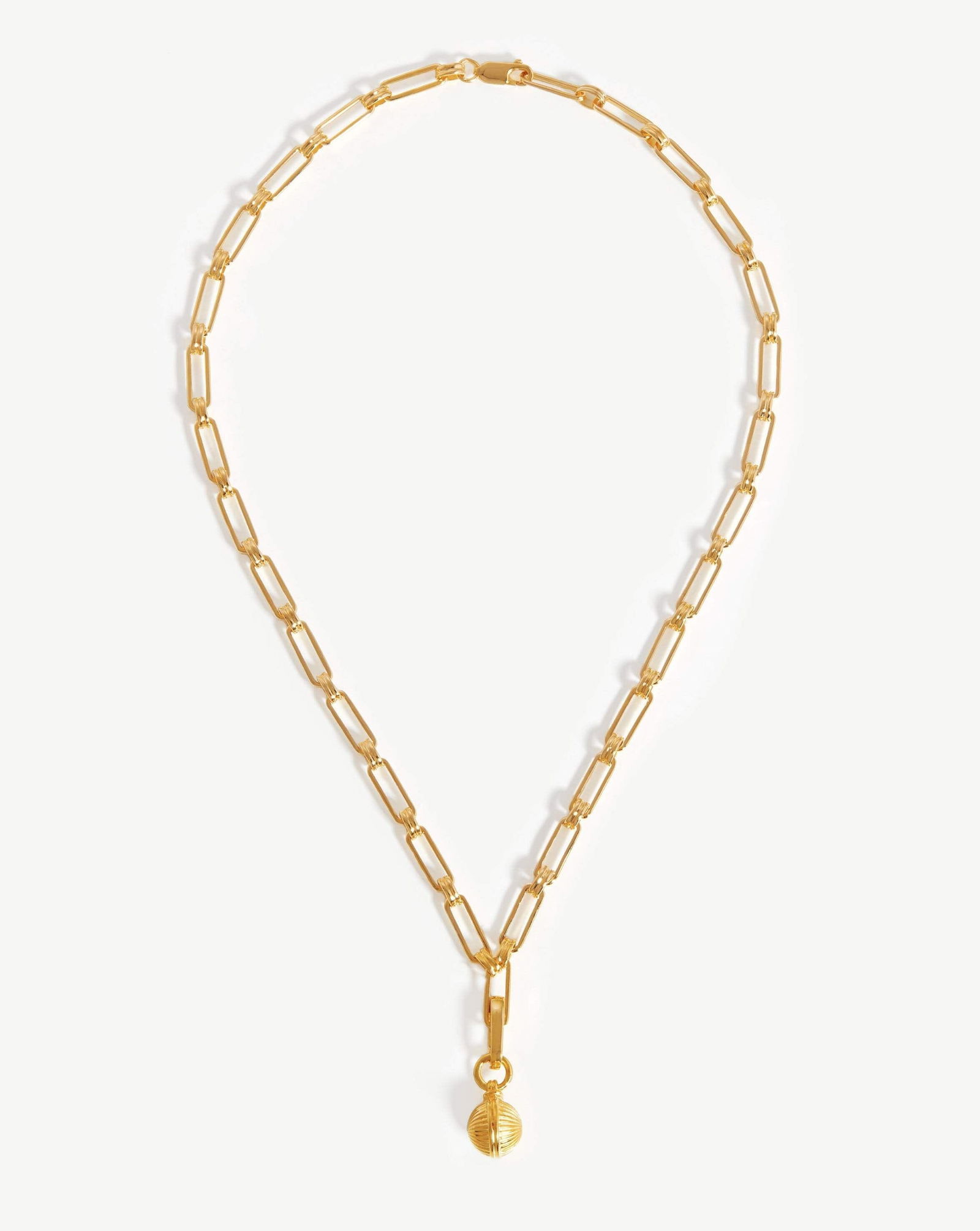 Wavy Ridge Extra Long Chain Necklace