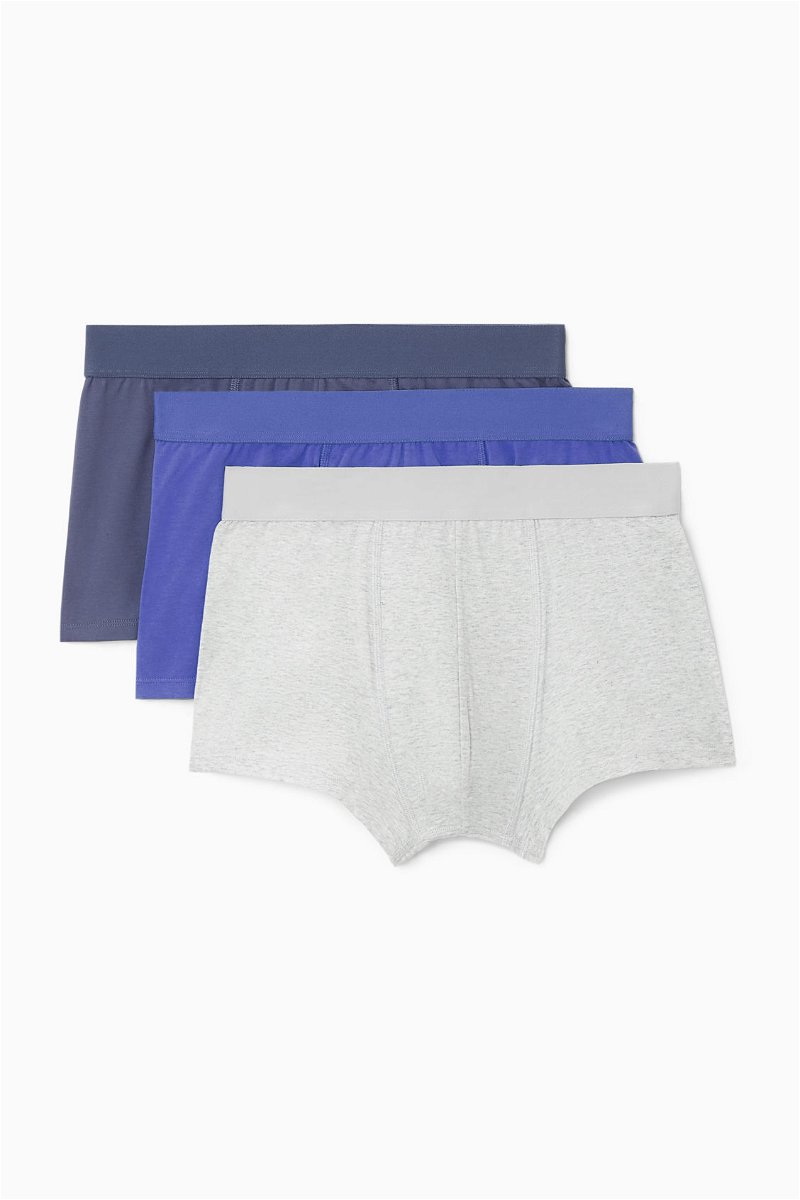 COS 3-Pack Jersey Boxer Briefs in NAVY / BLUE / GREY