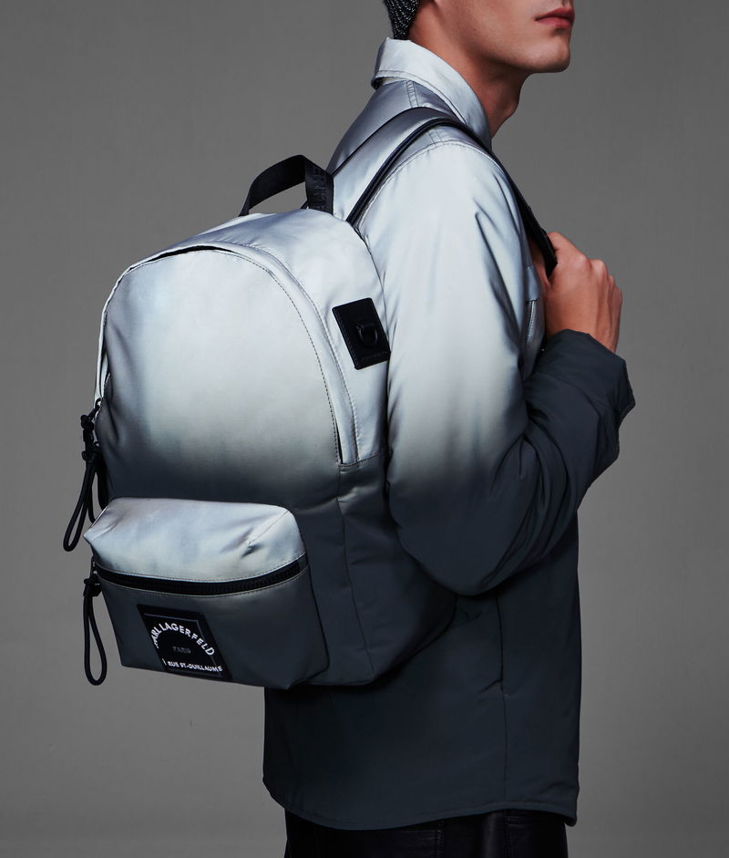 KARL LAGERFELD Rue StGuillaume Reflective Dégradé Backpack in Grey