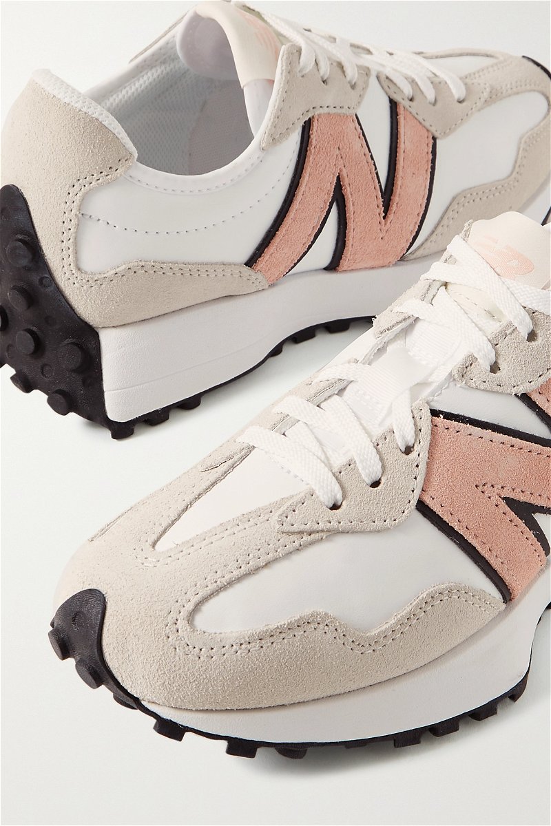 NEW BALANCE 327 suede and corduroy sneakers