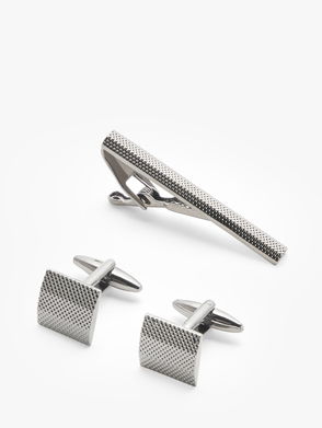 Thom Browne Sterling Silver Long Tricolour Tie Clip