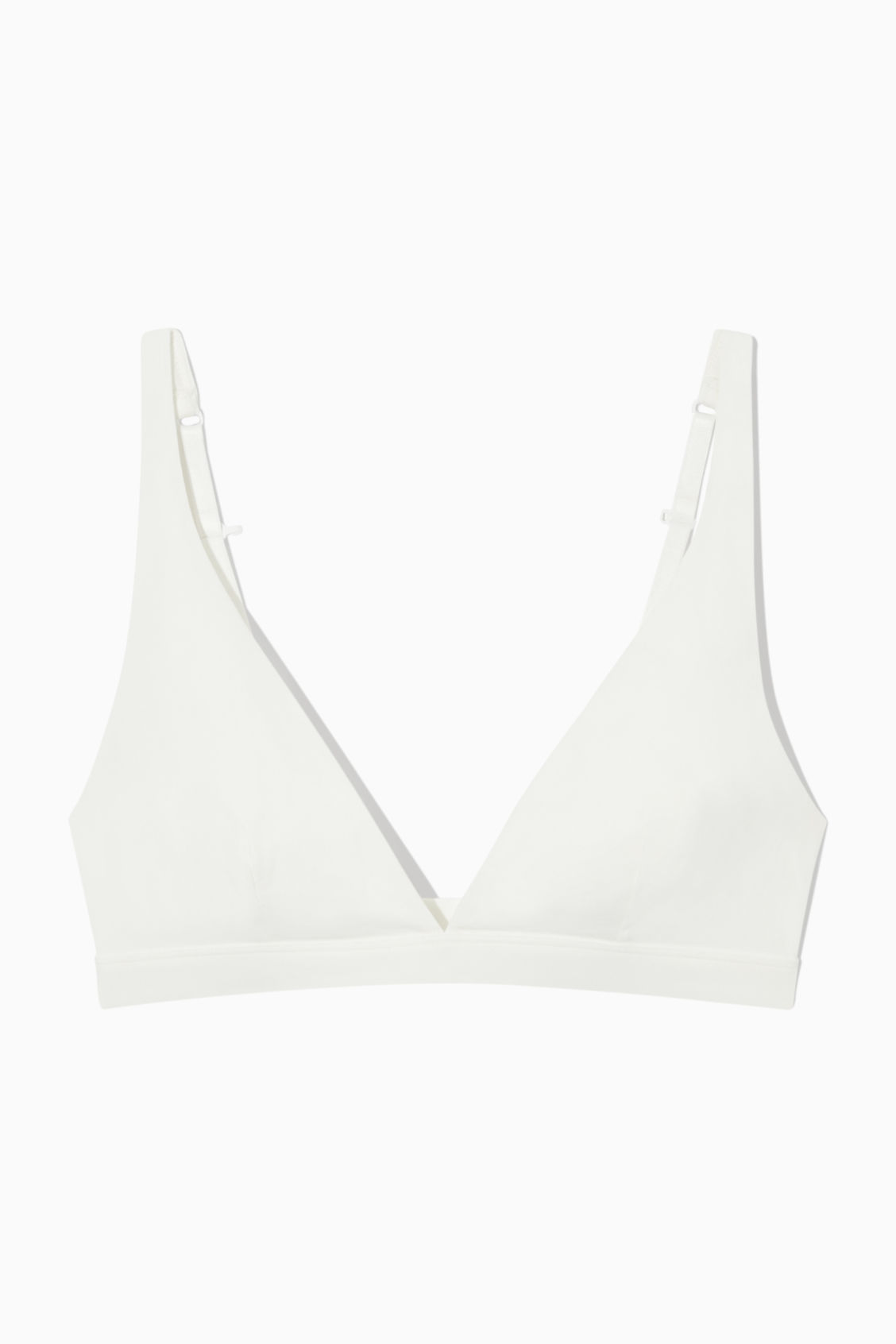 Cos Organic Cotton Triangle Bra In White Endource