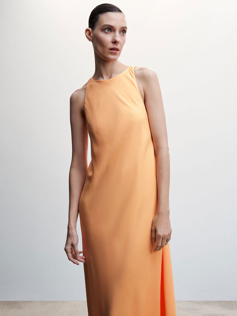 mango cut out dress Mango Women's Asymmetrical Hem and Cut-Out Dress
