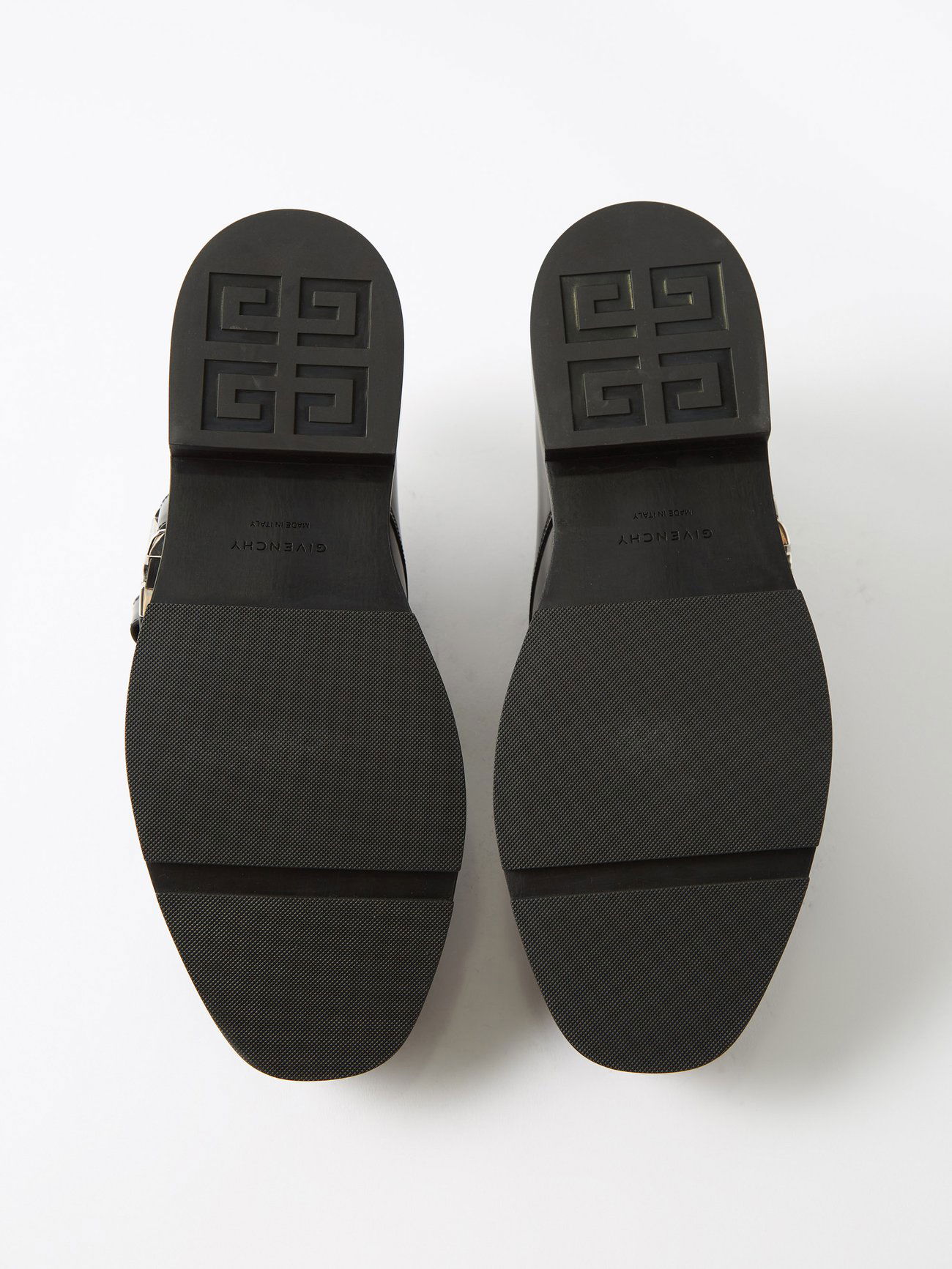 GIVENCHY Terra 4G-Buckle Leather Derby Shoes | endource