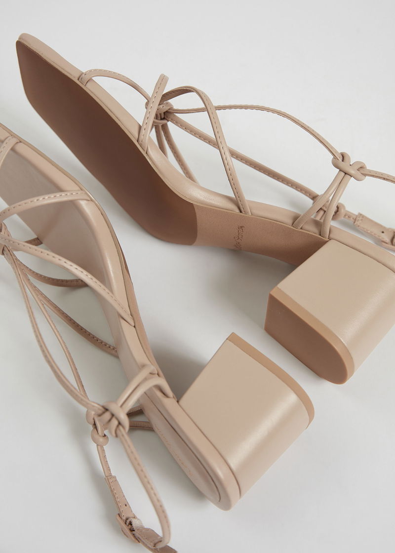 OTHER STORIES Strappy Knotted Leather Sandals endource